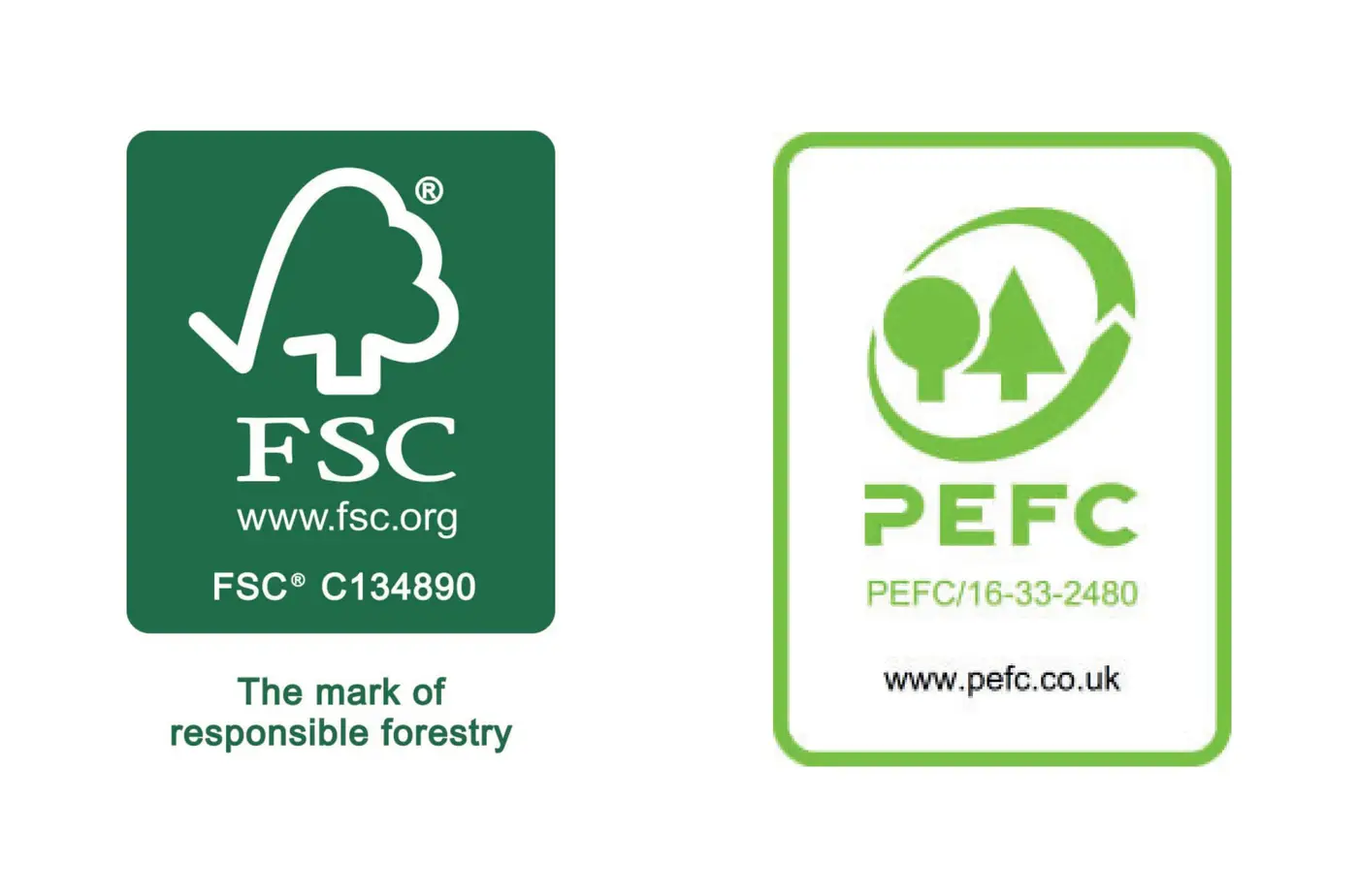 FSC and PEFC logos