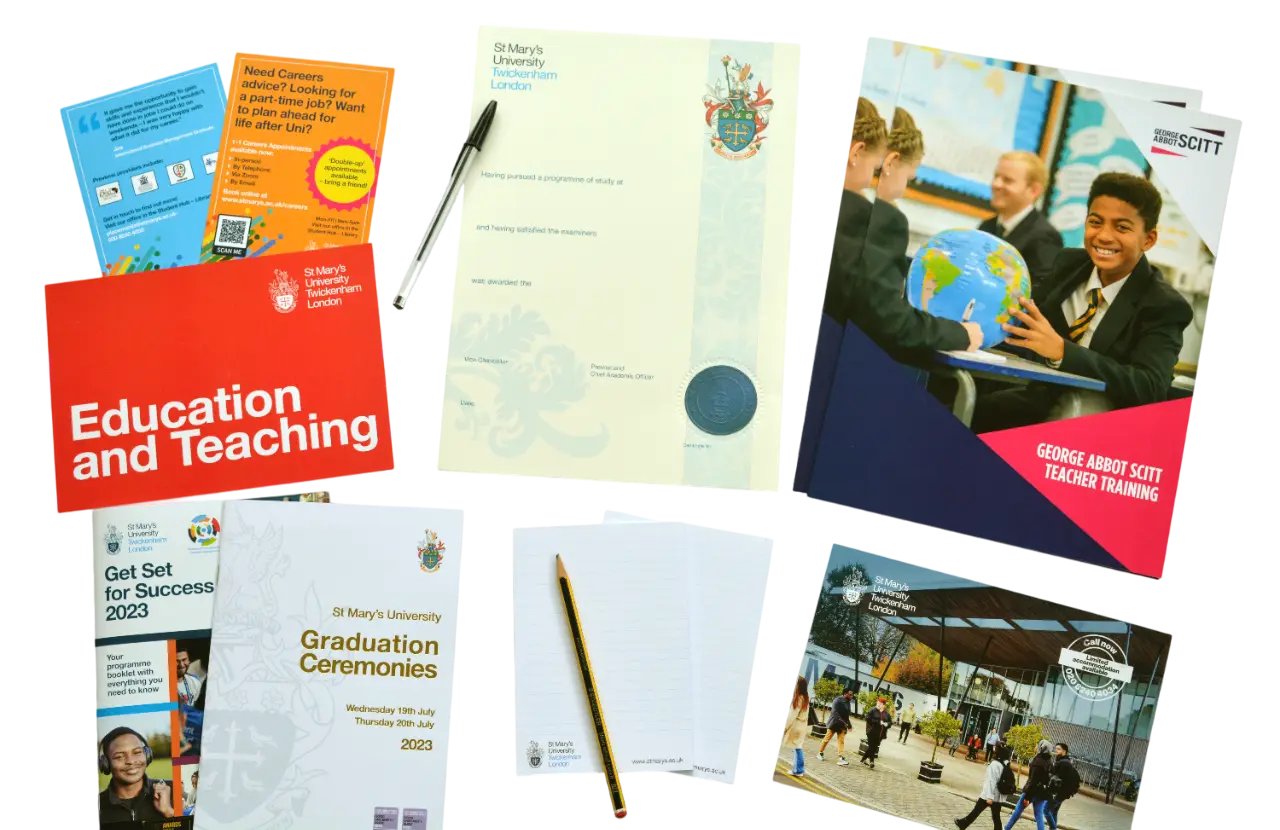 Bespoke_Print An array of bespoke print such as certificates and notepads